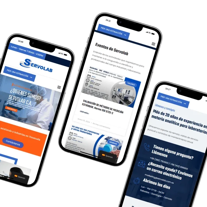 Servolab views pages