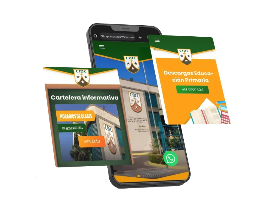 Monte Carmelo College web mobile version
